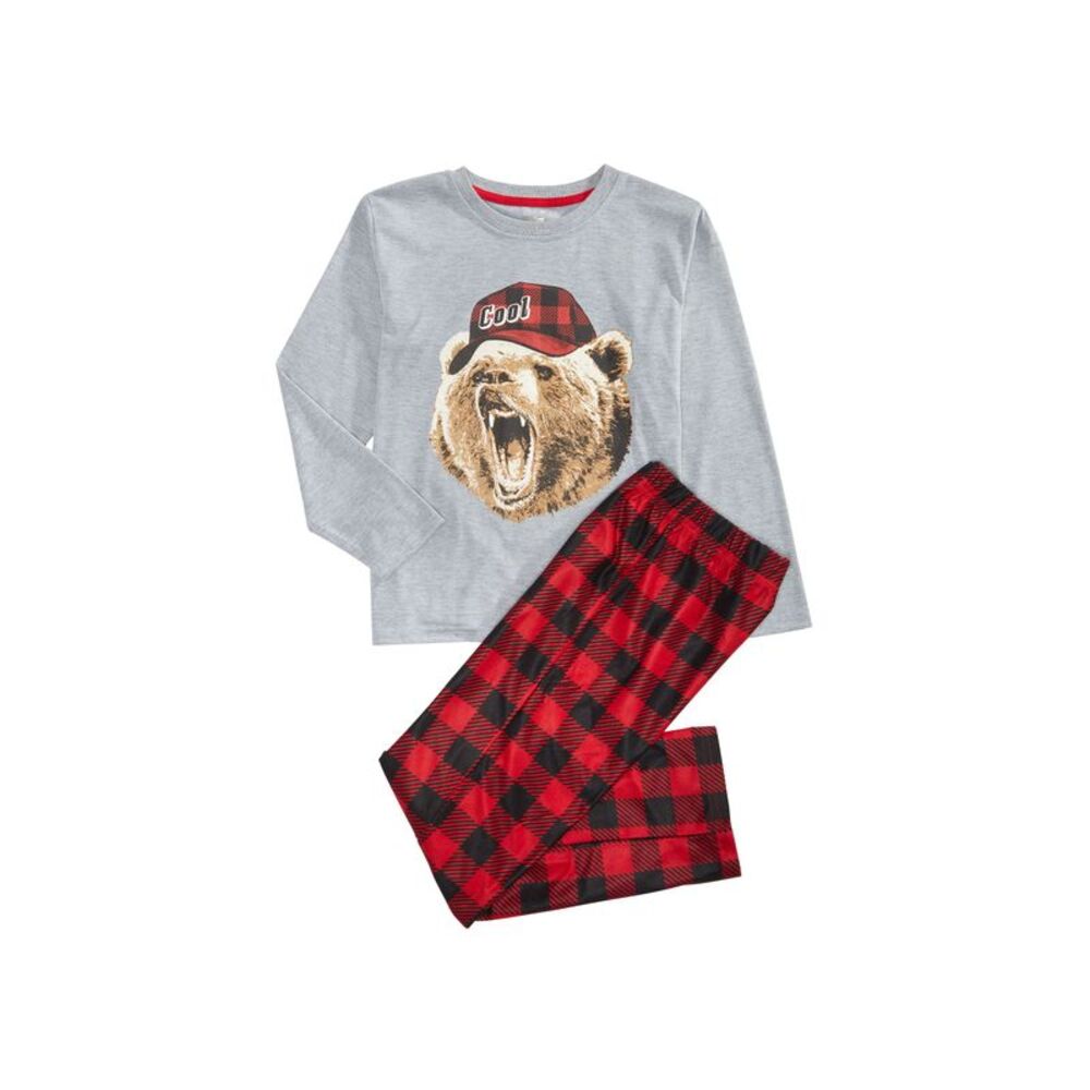 Max & Olivia Little Big Boys 2-pc. Bear In Hat Pajamas Set